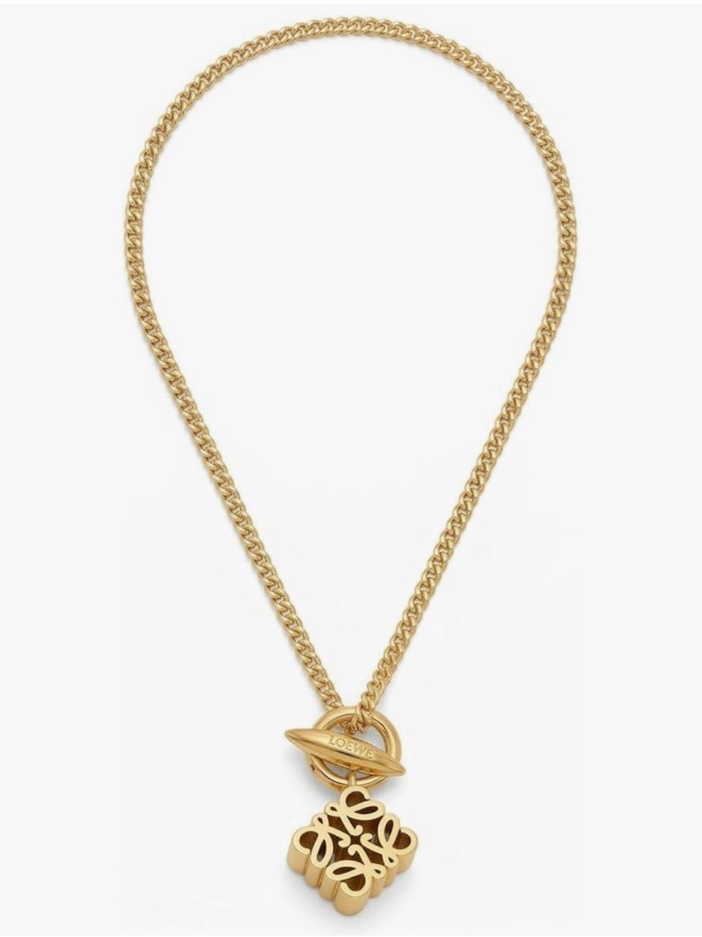 🆕 LOEWE Anagram Toggle Pendant Necklace - Picture 4 of 4